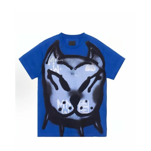 Givenchy Blue and Black Graphic Tee